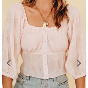 Place Of Dreams Button Front Top